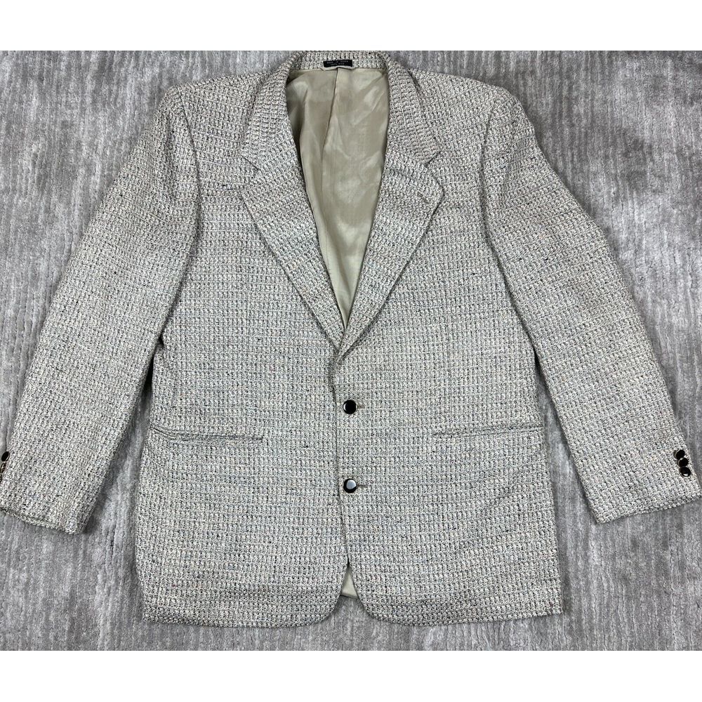 Bellini Blazer Mens 46L Multicolor‎ 100% Silk Korea